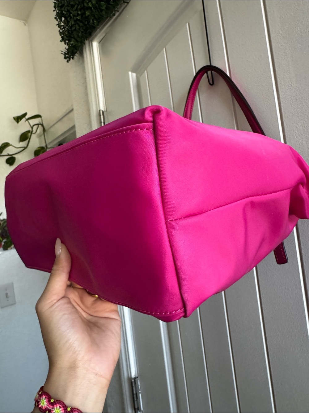 kate spade Magenta Nylon Tote with Leather Straps - Picture 6 of 6